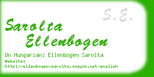 sarolta ellenbogen business card